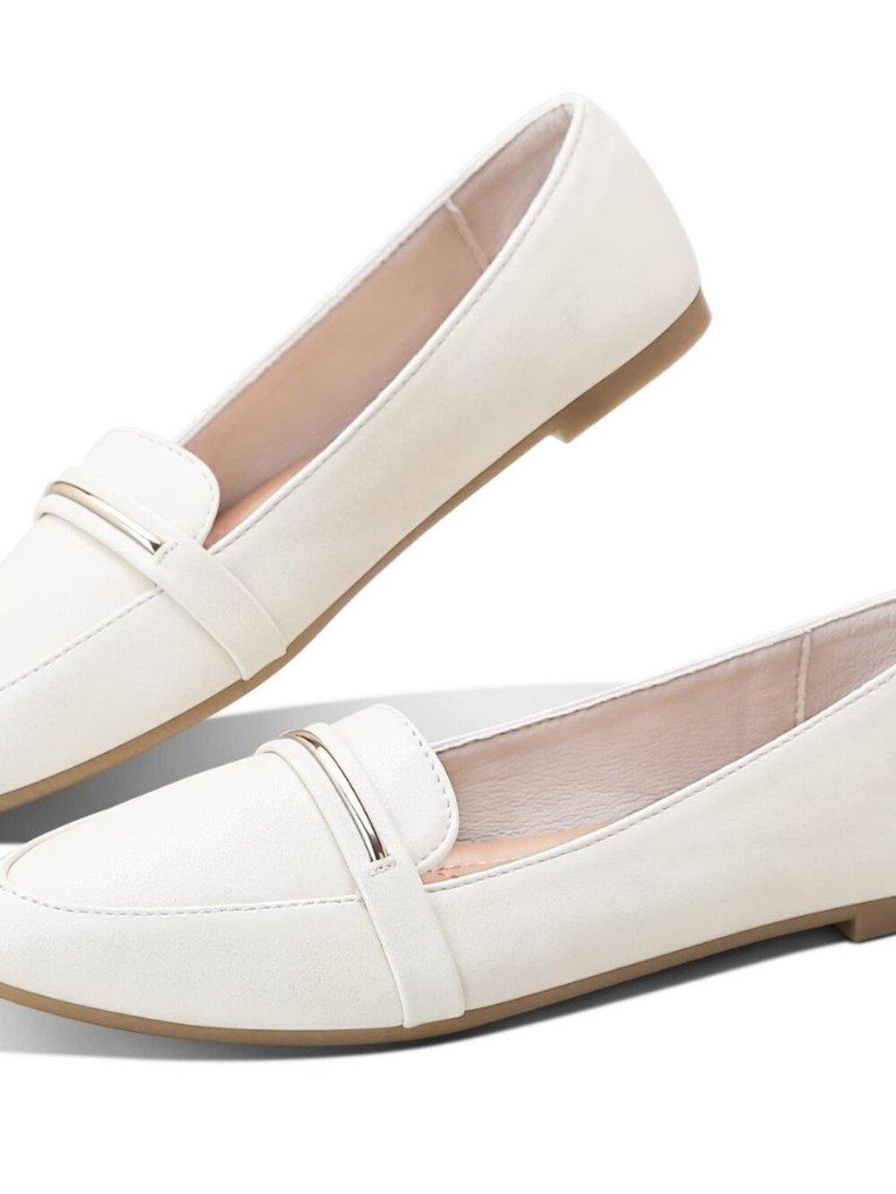 Women's Pointy Toe Loafer Flat Comfortable Faux Suede Work Shoes,Cute Penny